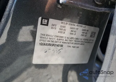 2015 Cadillac Ats from USA, damaged, VIN 1G6AA5RX9F0140199